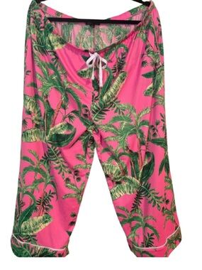 Room Service Tropical Palm Print Pink Lounge/ Pyjama Pants